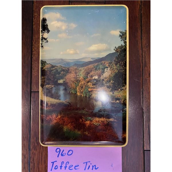 Daintee Toffee Tin from Blackpool, England.  5 ½” X 8 ¾” X 2”.