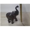 Image 1 : Hand Carved Wooden Elephant Statue with its Trunk Raised from Bali.