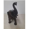 Image 2 : Hand Carved Wooden Elephant Statue with its Trunk Raised from Bali.
