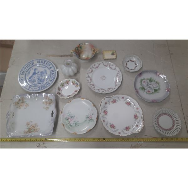 One Royal Albert Plate and Others Different Brand Plates.