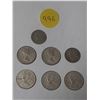 Image 3 : (3) 1968, (1) 1962, (1) 1964, (1) 1936, (1) 1921 Canada Silver 10 Cents Coins.