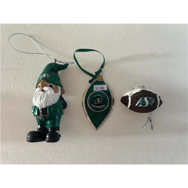 Saskatchewan Roughriders Christmas Ornaments