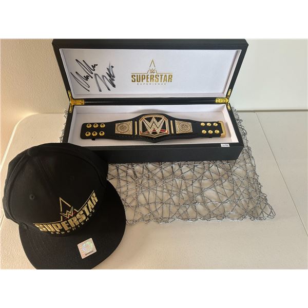 WWE Superstar Experience Belt and Hat - Autographed