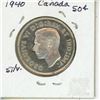 Image 2 : 1940 Canada Silver 50 Cents Coin.
