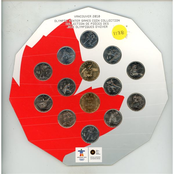 Vancouver 2010 Olympic Winter Games Coin Collection.