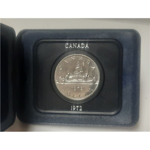 1972 Canada One Dollar Coin In Case.