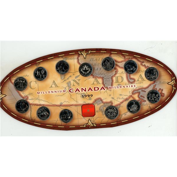 1999 Millennium Canada Quarters Coin Set.