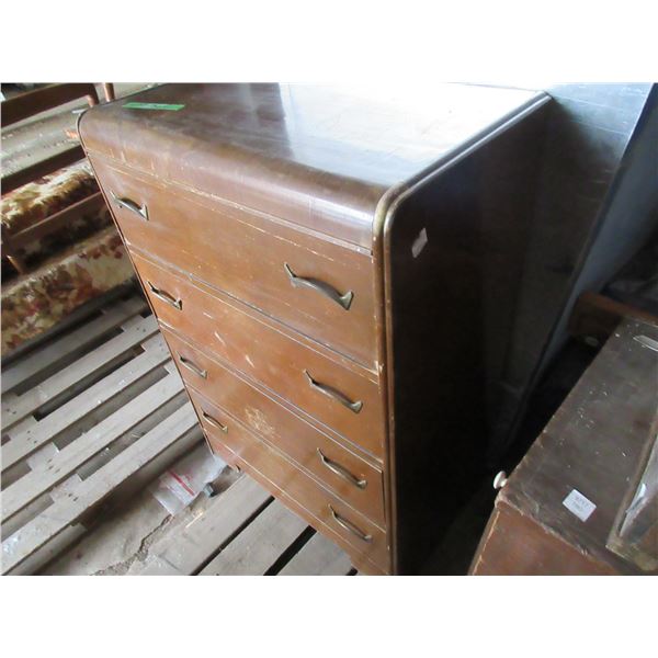 2 vintage matching chest of drawers - 4 drawer is 44"H, 6 drawer is 34"H