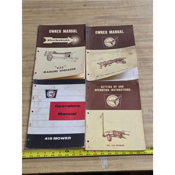 4 Cockshutt farm equipment manuals