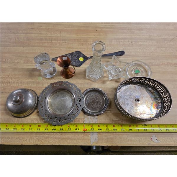 E.P silver plated copper items and misc