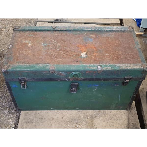 Green storage chest- 36  by 18  by 20 H