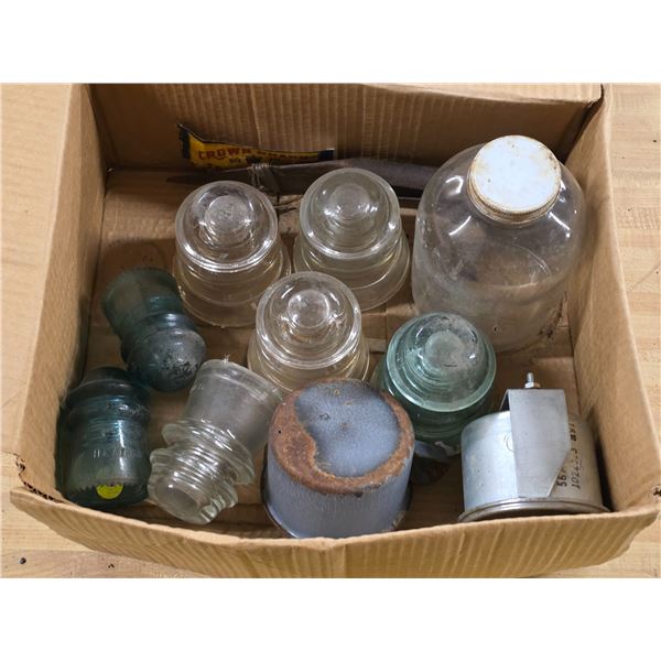 Glass insulators and misc items