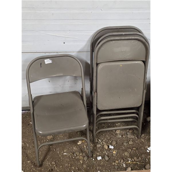 4 metal folding chairs- 30 H