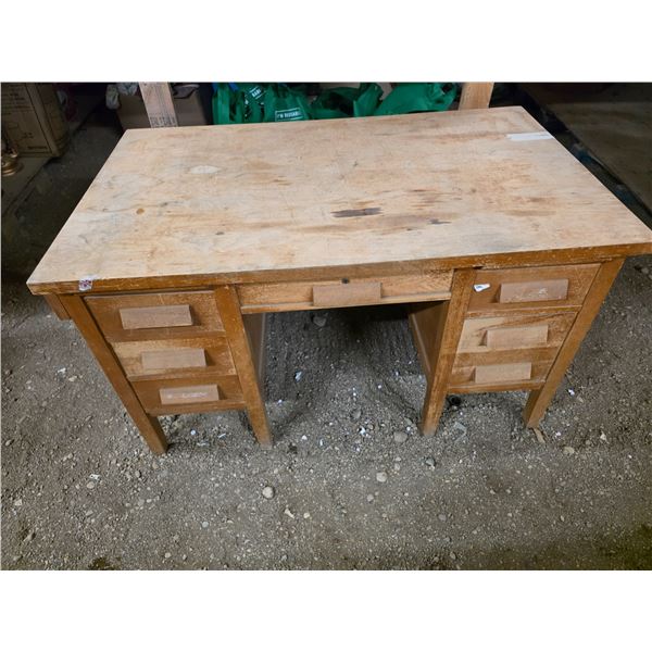 Wooden desk- 50  by 30  by 29 H