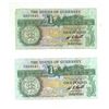 Image 1 : (2) The States of Guernsey One Pound Banknote.