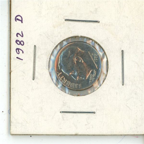 1982 D Marked American Dime