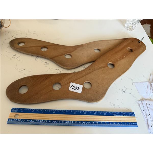 1238 Wooden sock stretchers