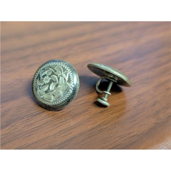 Pair of Vintage Sterling Steel Earrings Marked