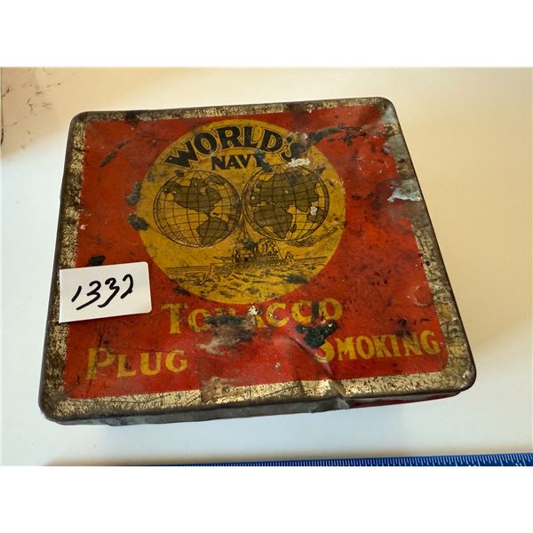1332 tobacco tin