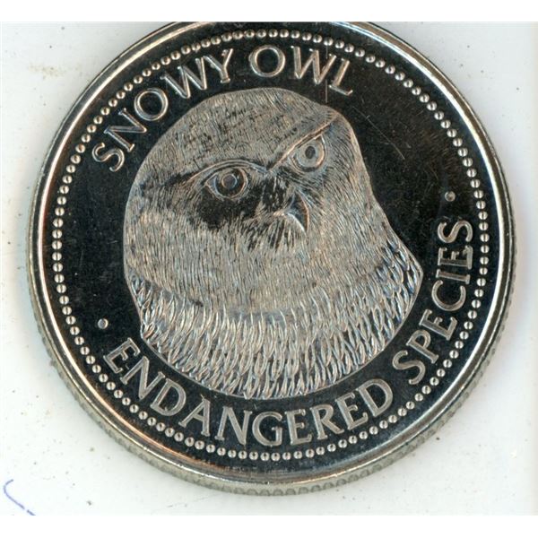Snowy Owl World Endangered Species Coin
