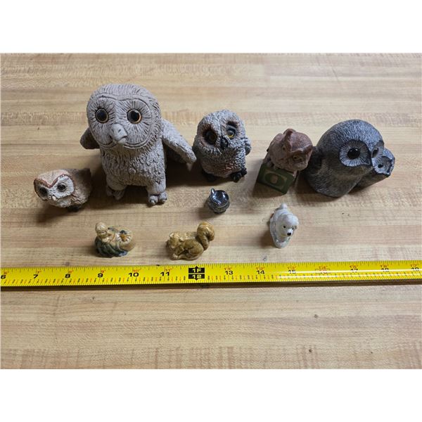 Tea ornaments and owls