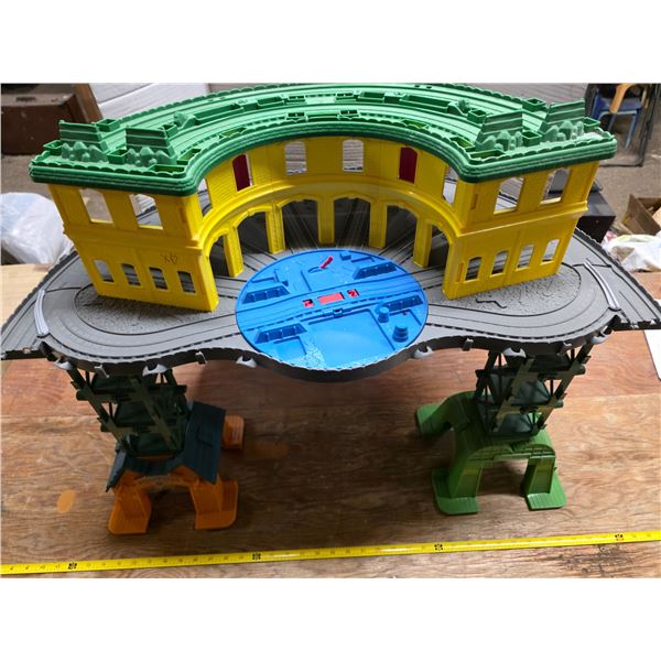 Plastic train station toy