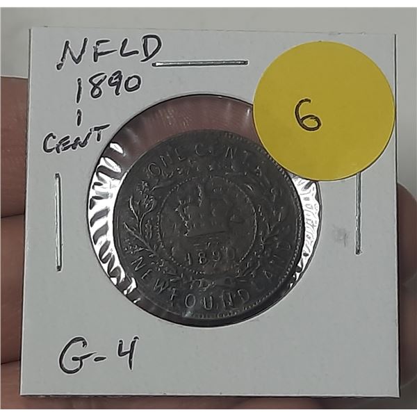 Newfoundland. 1890 1 Large Cent. G-4.