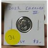 Image 1 : 2023 Canadian King Charles III 10 Cents. The first issue for the new king. MS-64.