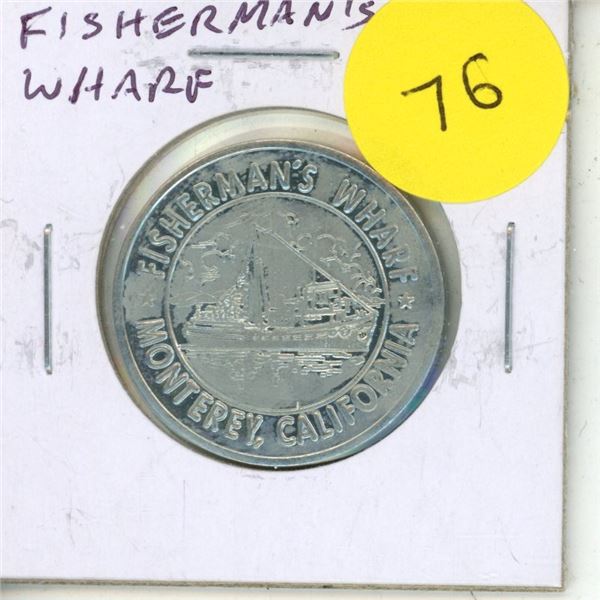 Fisherman’s Wharf Monterrey California Good Luck Souvenir. Uncirculated.