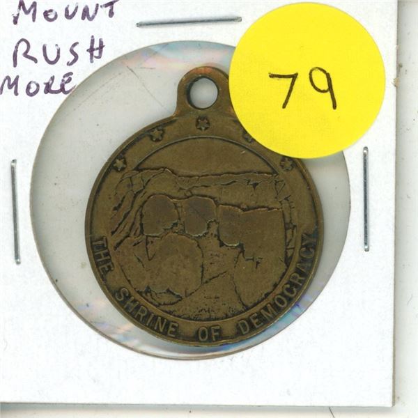 Mount Rushmore medal. Greatest sculptural work in the world dedicated by Calvin Coolidge & Franklin 