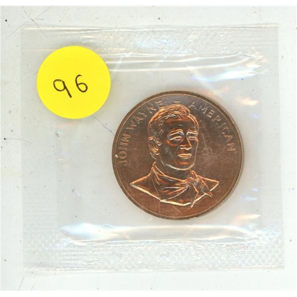 John Wayne bronze medal. BU. Housed in its original plastic.