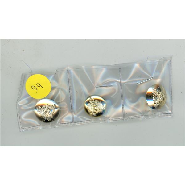 Lot of 3 RCMP Buttons.