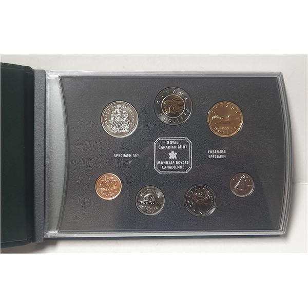 1999 Canadian Specimen Set. 7-coin set. Housed in its original RCM case with COA.