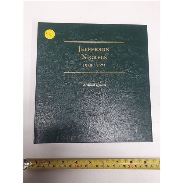 Jefferson Nickels Collection 1938 – 1975. Includes all the Silver War-Time Nickels. Missing