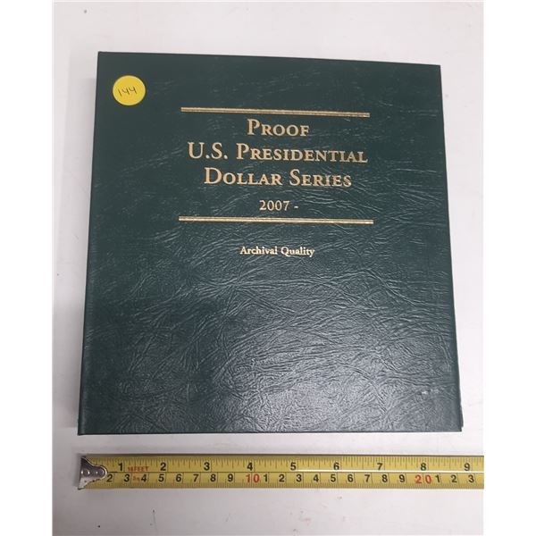 Complete set of U.S. Proof Presidential Dollars from George Washington to Ronald Reagan. Housed in a