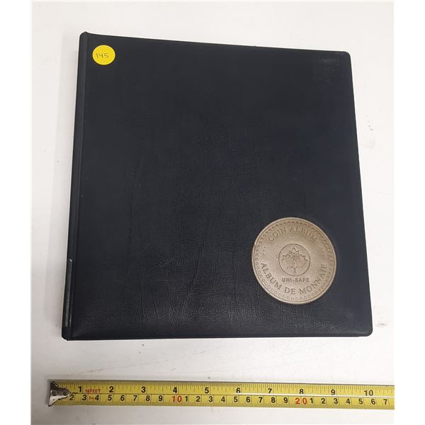 Empty Uni-Safe 3-ring binder Coin Album. Used.