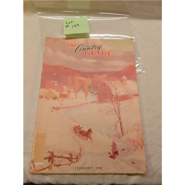 Vintage February 1950 The Country Guide Magazine - Original Canadian issue with a gorgeous winter co
