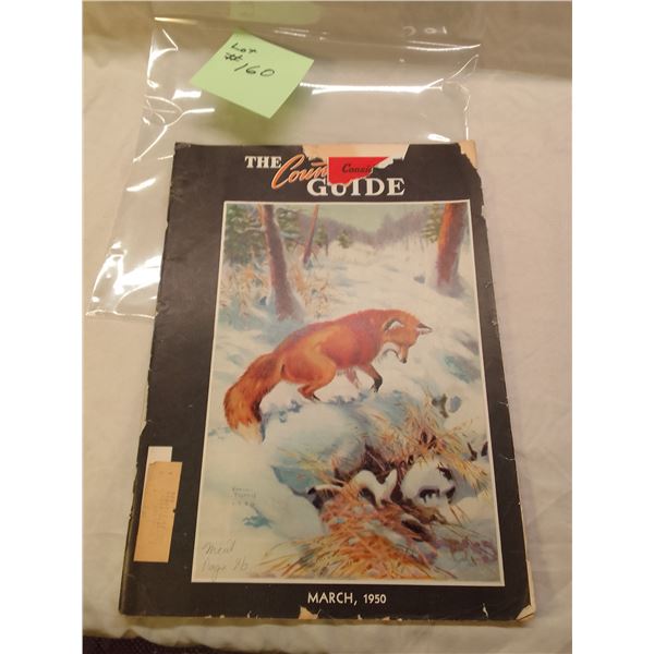 Vintage March 1950 The Country Guide Magazine – Classic Red Fox Cover! - Original March 195