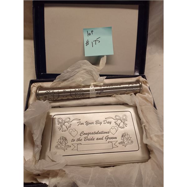 Wedding Keepsake Package – Perfect Bride & Groom Gift - Elegant silver-toned wedding memory