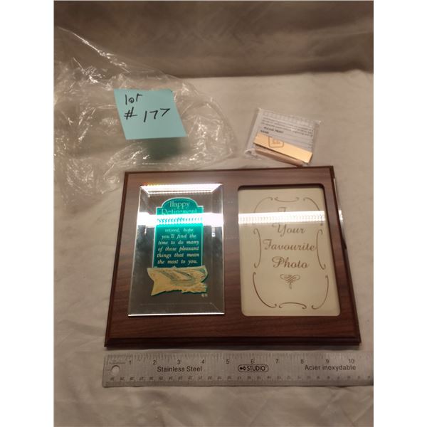 Vintage Light-Up Retirement Photo Frame Plaque – New Old Stock - Charming 1980s/90s wooden 