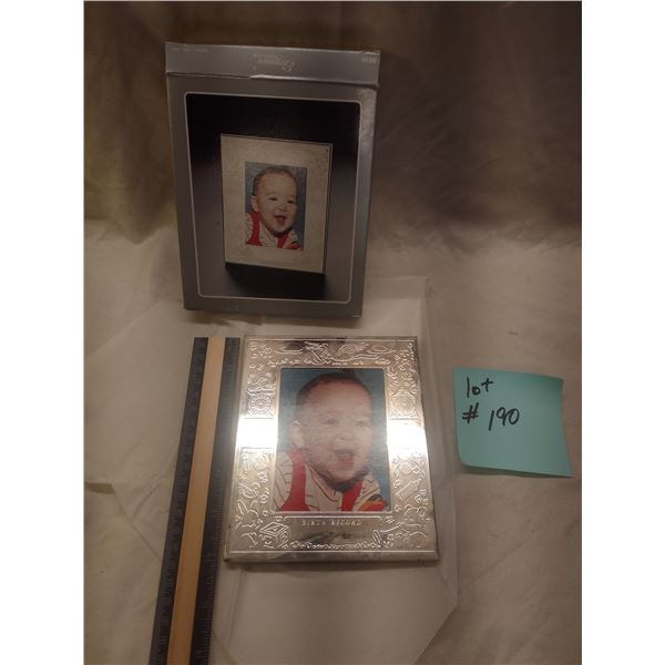 Vintage Silver-Plated Baby Birth Record Picture Frame – New Old Stock - Adorable keepsake s