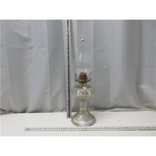 #2 Glass Coil Oil Lamp w/ Chimney