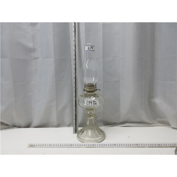 #2 Glass Coil Oil Lamp w/ Chimney
