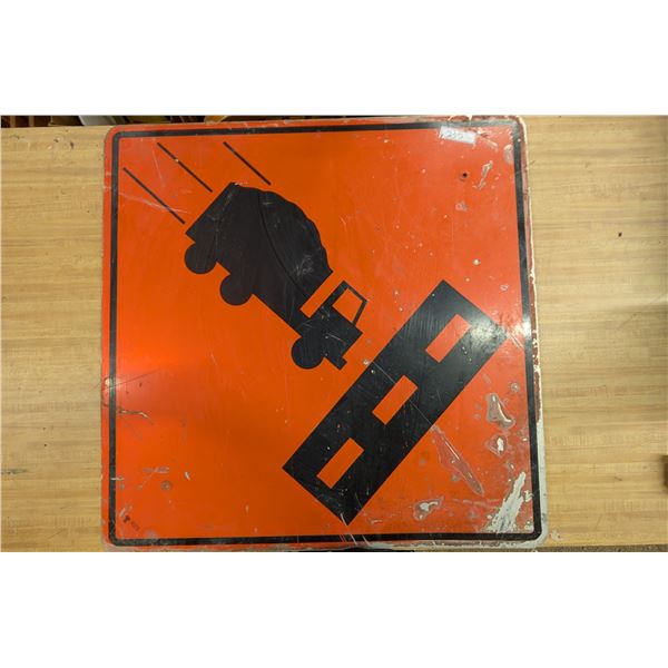 Trucks Entering Highway Sign