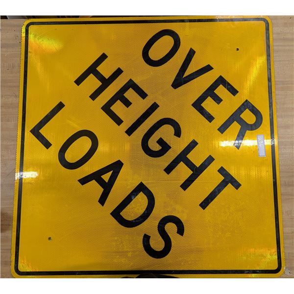 Over Height Loads Highway Sign