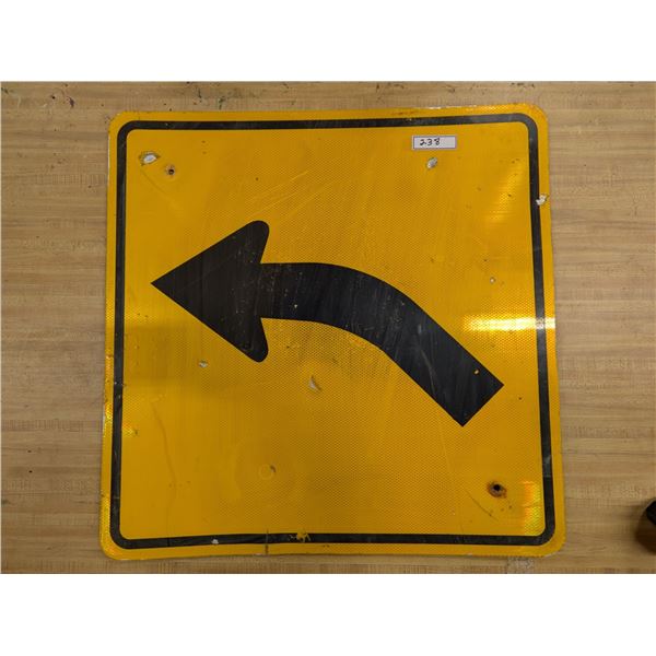 Slow Curve Ahead highway Sign
