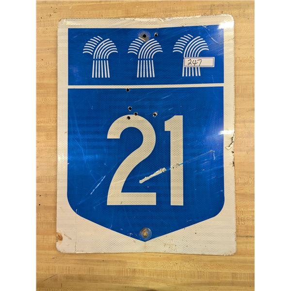 Highway 21 Highway Sign