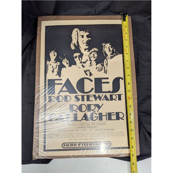 Faces Rod Stewart Concert Poster