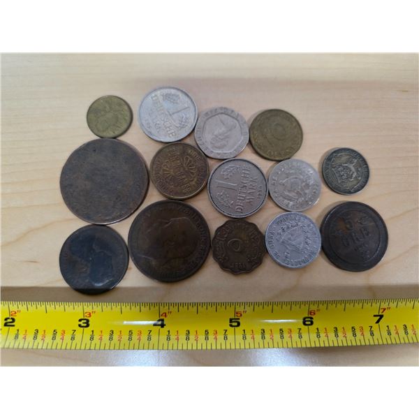 Assorted foreign coins