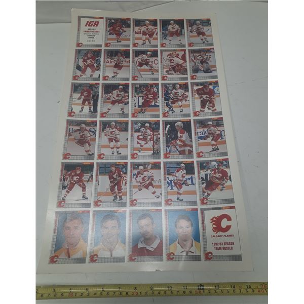 ICA 1992/93 Calgary Flames Special Edition Collector Edition Uncut Cards.